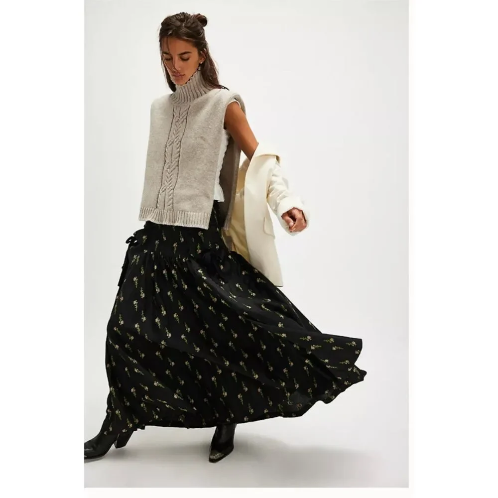 FREE PEOPLE Rowena Covertible Maxi Skirt
